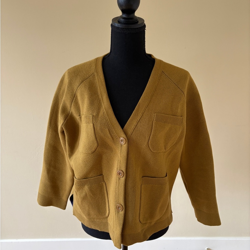 J. Crew Women's Mustard Sweater-Blazer